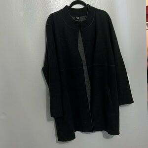 EILEEN FISHER OPEN POCKETED CARDIGAN